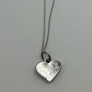 LOUIS VUITTON Silver Heart Charm